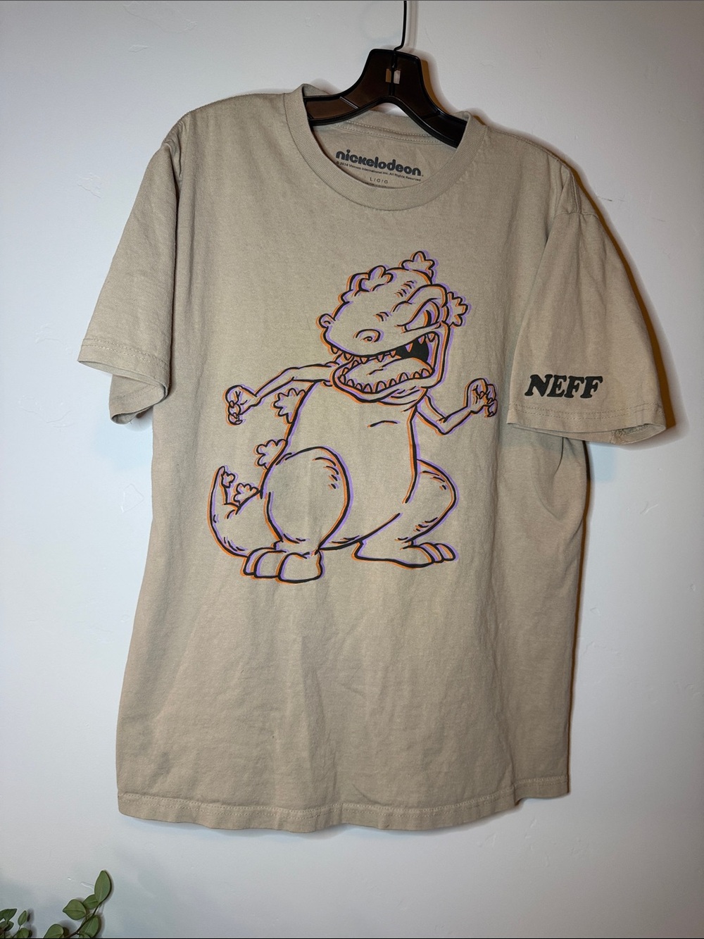 Neff x Nickelodeon Rugrats Reptar Tee Size L Tan